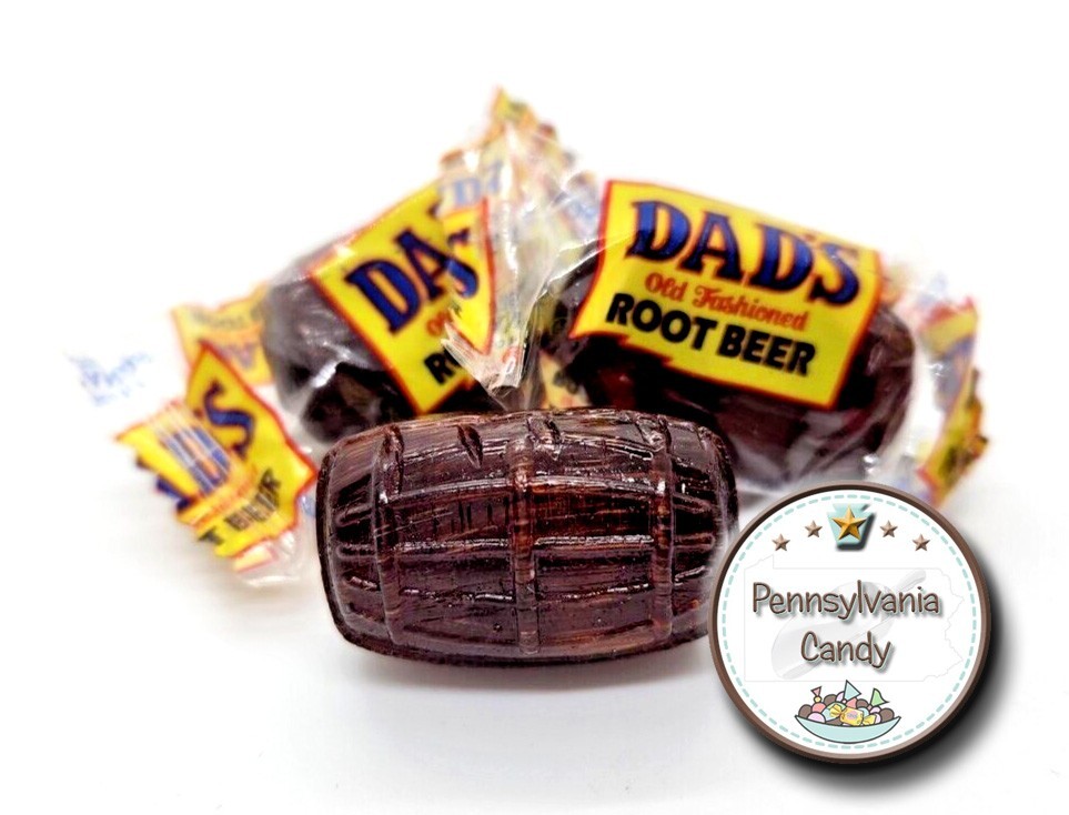 PA Candy 10 lb Dad’s Root Beer Barrels Bulk Bag Wrapped Old Fashioned Hard Candy