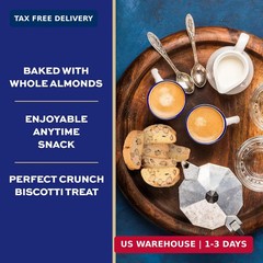 Classic Almond Italian Biscotti Cookies, Gourmet Coffee & Tea Dipping Snack, …