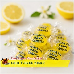 DISCS SUGAR FREE LEMON ~ tangy, guilt-free candy ~ 10LB – 160OZ ~ BEST PRICE