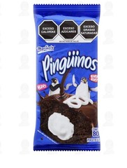 6 Marinela Pinguino Cupcakes With Creamy Filling & Chocolate Frosting