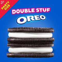 OREO Double Stuf Chocolate Sandwich Cookies, Party Size, 24.95 oz resealable