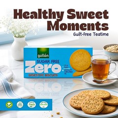 Gullon Sugar Free Digestive Biscuits 400g 14.1 Ounce (Pack of 1), light brown
