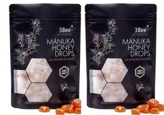Manuka Honey Drops 400+ MGO with Ginger & Lemon (17.6 oz (2 Pack))