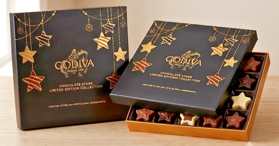 2 Boxes Godiva Stars Chocolate Candies Limited Collection 5.6 oz. ea. 15 pieces