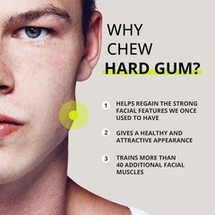 Jawline Gum for Facial Fitness – Reusable Trainer with Strong Resistance, 40