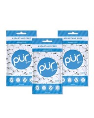 Pur Peppermint Sugar Free Chewing Gum 55 Count Pack Of 3 Vegan Xylitol Mint
