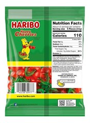 5 oz Haribo Twin Cherry Gummy Candies – Vibrant Chewy Treats for All Ages