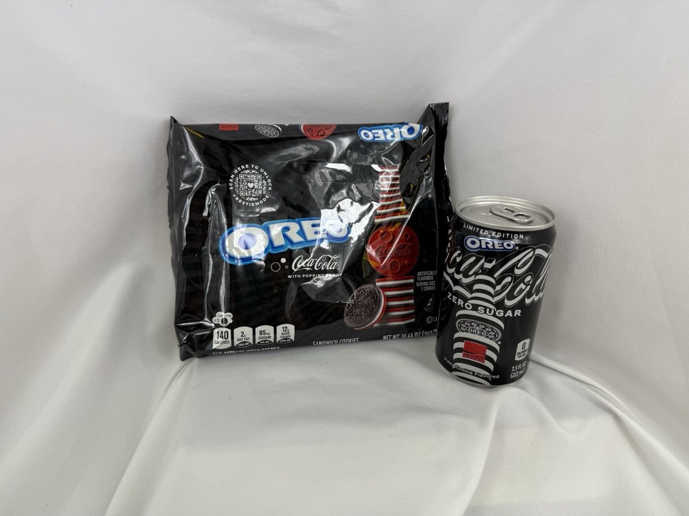 OREO Coca Cola Flavor Popping Candy Cookies 1 Can Coke Zero Gift Pack
