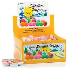 Gerrit’s Satellite Wafers Candy – Pack of 240 – Filled with Assorted Beads – Lig