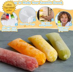 100 Ice Candy Plastic Bags – 4X12 Bolsas Para Bolis De Hielo Mexicanos