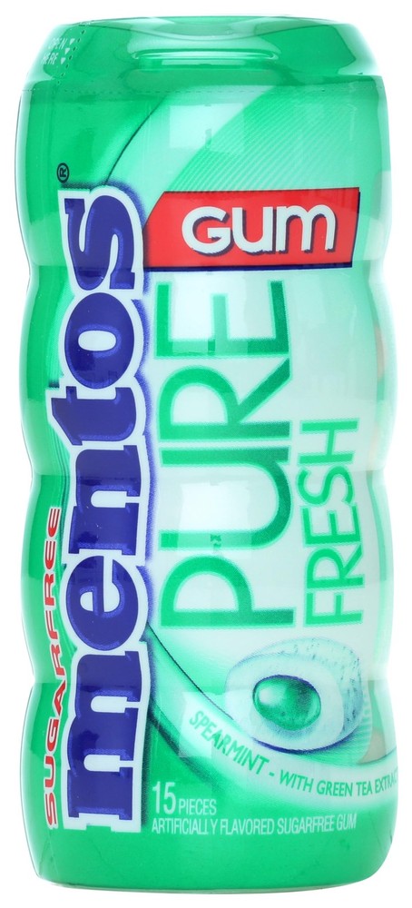 MENTOS PURE FRESH SUGAR-FREE CHEWING GUM WITH 15 Count (Pack of 1), Green