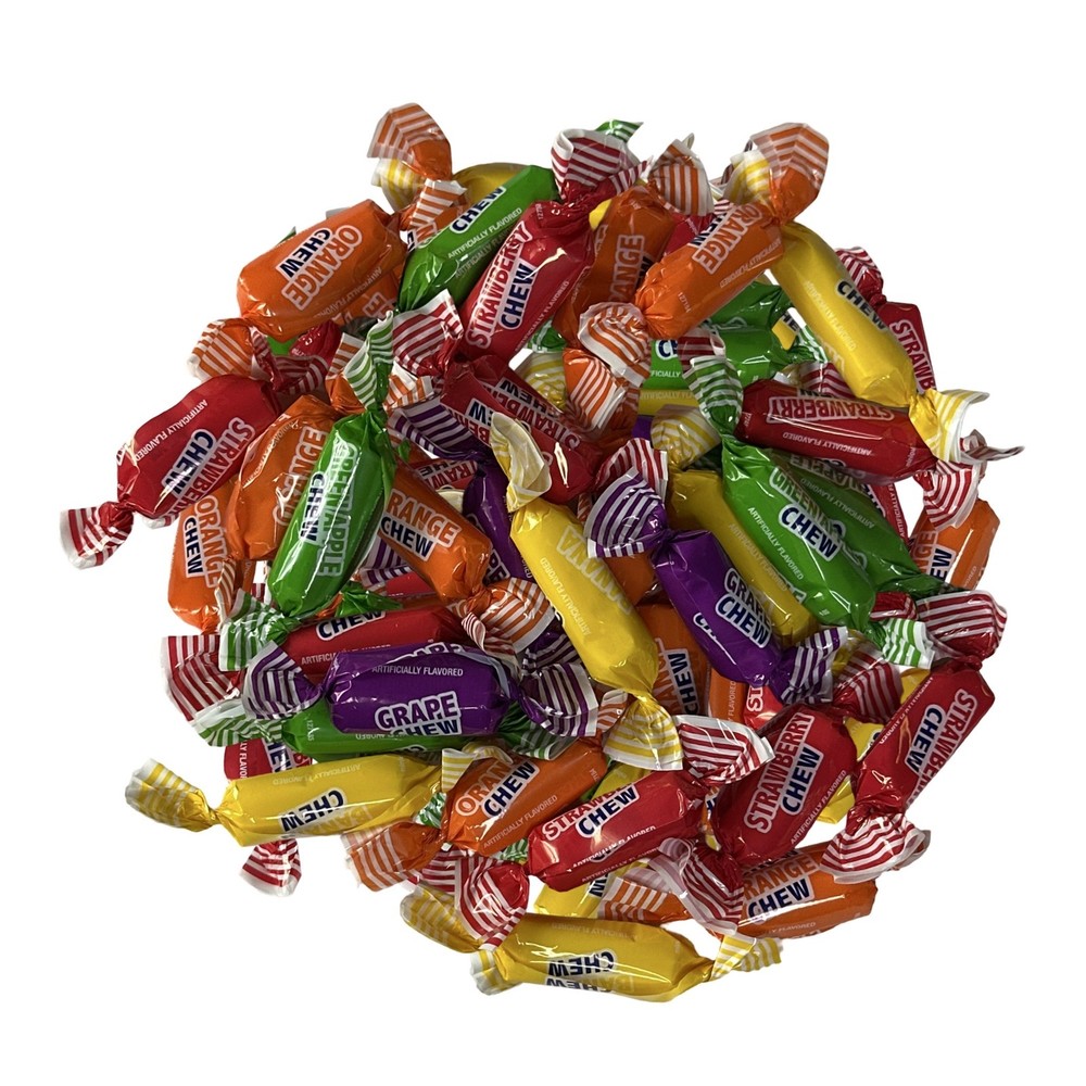 Assorted Colombina Fruit Chews Including Grape, Banana, Orange, Strawberry and G