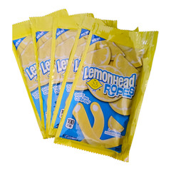 5xLemonhead Ropes Soft & Citrusy LEMON Flavored Filled Ropes Candy 5oz BB 4/2026