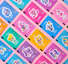 LOTTE Catch Teenieping Bubble Gum 1 Box (25 Packs x 5 Pcs) + Rub-on Stickers 125