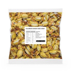 Ginger Hard Candy – Colombian-Made 1 lb Bulk Bag (Approx. 90 Pieces) – Indivi…