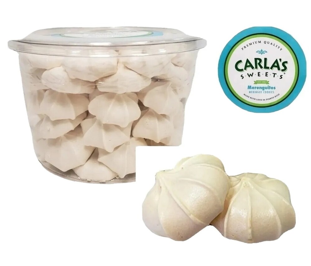 CARLA’S SWEETS Premium Quality Merengue Candy Cookie Meringue Cookies 7oz Pack