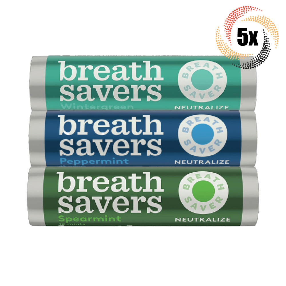 5x Breathsavers Variety Flavor Mints | 12 Mints Per Roll | Mix & Match Flavors!