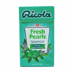 10 X 25g Ricola Fresh Pearls Herbal Sugar Free Spearmint Chewy Refreshment