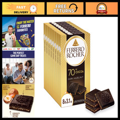 Premium Dark Chocolate Bar with Hazelnuts & Cocoa Filling – 3.1 oz Treat
