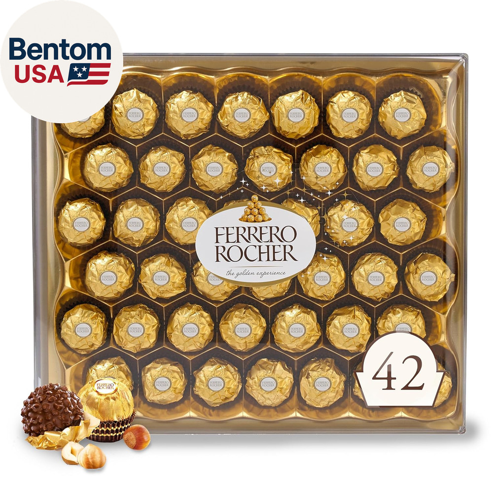 , 42 Count, Premium Milk Chocolate Hazelnut, Chocolates for Gifting, 18.5 Oz