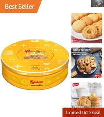 Assorted Butter Cookies Gift Tin – 12 oz of Soft, Traditional Danish Delights