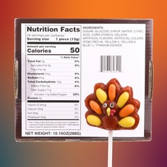 Turkey Lollipops, Individually Wrapped 15.8 cm x 6.1 x 18.2