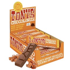 Tony’s Chocolonely Belgian Milk Chocolate Bar with Caramel & Sea Salt