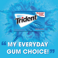 6x Packs Trident Original Flavor Sugar Free Chewing Gum | 14 Sticks Per Pack