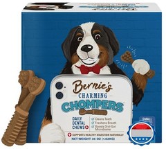 Bernie’s Charming Chompers Dog Dental Chews, Teeth, Breath, Gut Health, 36 Oz.