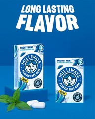 Milliways Mighty Mint | Plastic Free Gum | 12 Count (Pack of 1), Green
