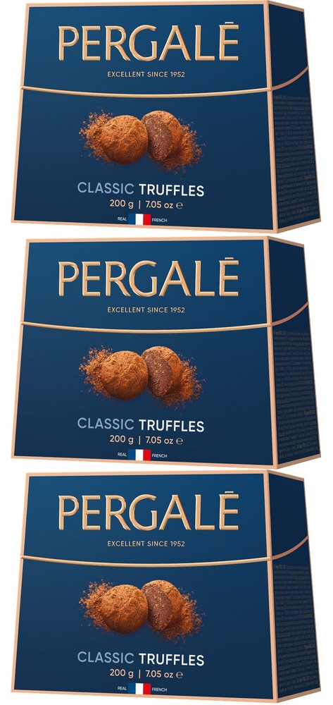 3 PERGALE CLASSIC TRUFFLES Chocolate Candies Sweets Boxes 200g 7.05oz