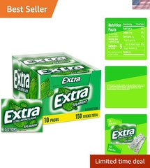 Long-Lasting Spearmint Gum Pack – 150 Sugar-Free Individual Pieces for Freshness