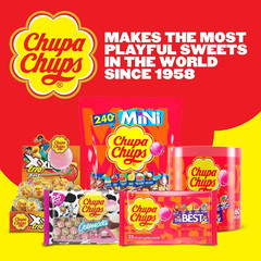 Chupa Chups ‘Best Of’ Holiday Candy Lollipop Variety Assortment, 5 Flavors, Indi