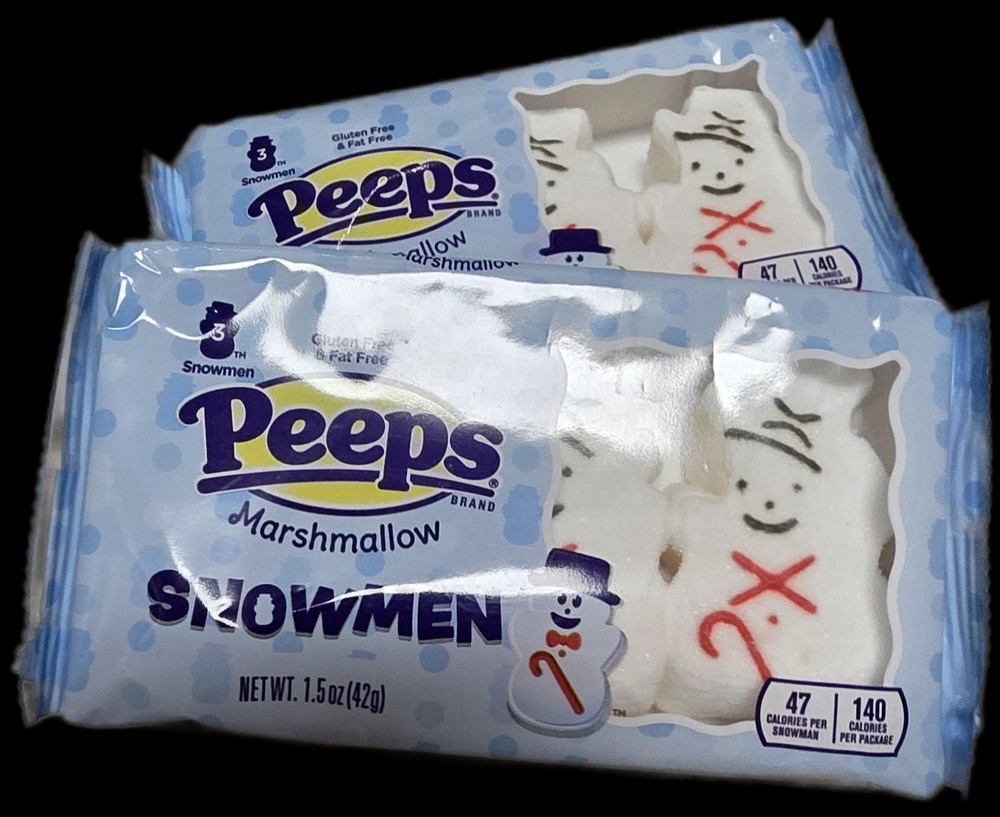 PEEPS Made in USA (2-packs) White Marshmallow Snowmen (3 ct ea) Best By 04/27