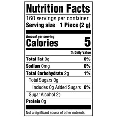 Gum White Peppermint Sugar Free Chewing Gum Bulk Pack, 40 Piece Bottle (Pack of