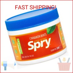 Spry Xylitol Cinnamon Mints Sugar Free Candy – Promote Oral Health, Increase Sal