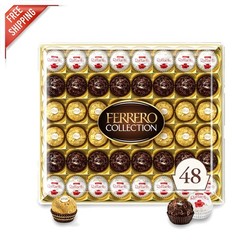 Signature Assorted Chocolate Box (48 Count): Hazelnut, Dark & Coconut Indulgence