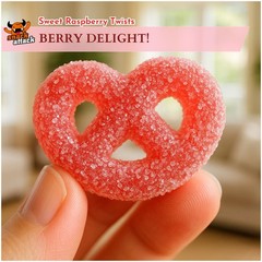 JELLY PRETZELS RASPBERRY – Varied BAG – Best Price Candy – SHIPS FREE