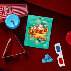 STARBURST MINIS Tropical Sunset Chewy Candy Movie Night Pouch, Multi