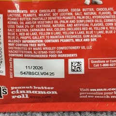 2x Rare Peanut Butter CINNAMON ROLL M&M’s Bakery Collection Sharing Size 8.6oz