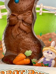 Easter Carrot Patch Pete Solid Milk Chocolate Flavor Bunny 3 oz. (11PK) BB 10/27