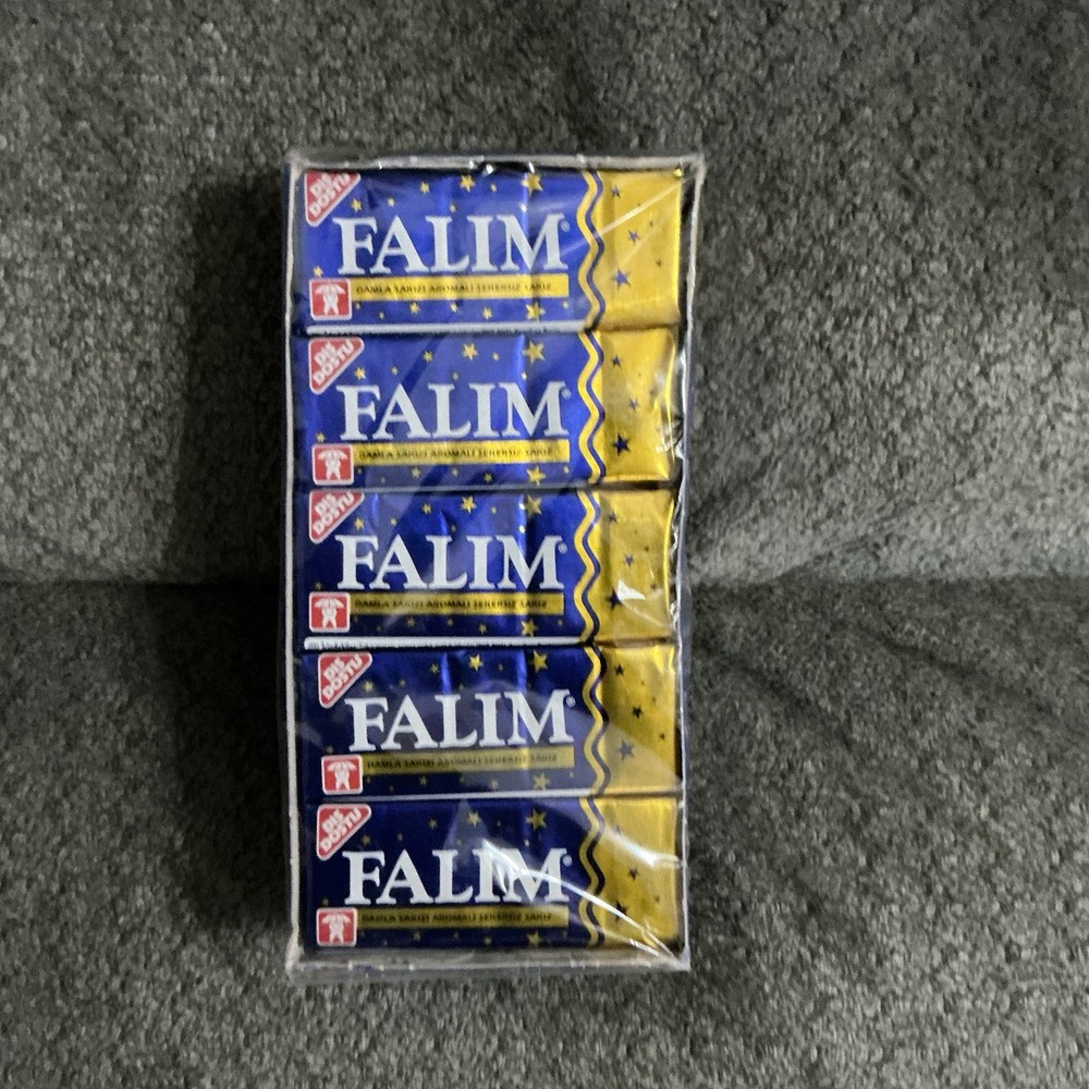 New Falim Sugarless Plain Gum, Mastic, 20 Pack – 100 Pieces