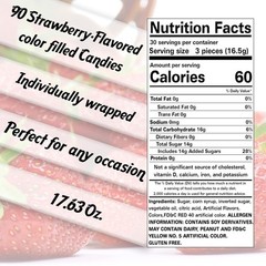 Strawberry Bon Bons Hard Candy – Individually Wrapped – 1 Pound Bag –