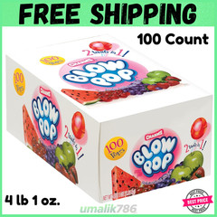 Charms Blow Pops, Assorted Flavors, 100-Count, 4lb 1oz Box