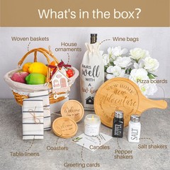 12 PCS House Warming Gift New Home Basket Couple Client Closing Home Buyer