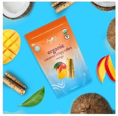 Ava Organics Mango Coconut Crispy Rollers 14.1oz Fast Dispatch