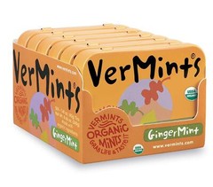 Organic GingerMint Breath Mints Pack of 6 Travel Tins 1.41 Ounce All Natural