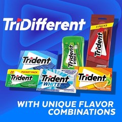 Trident Vibes Sugar Free Chewing Gum, Peppermint Rush Gum, Regular Size, 40 Piec