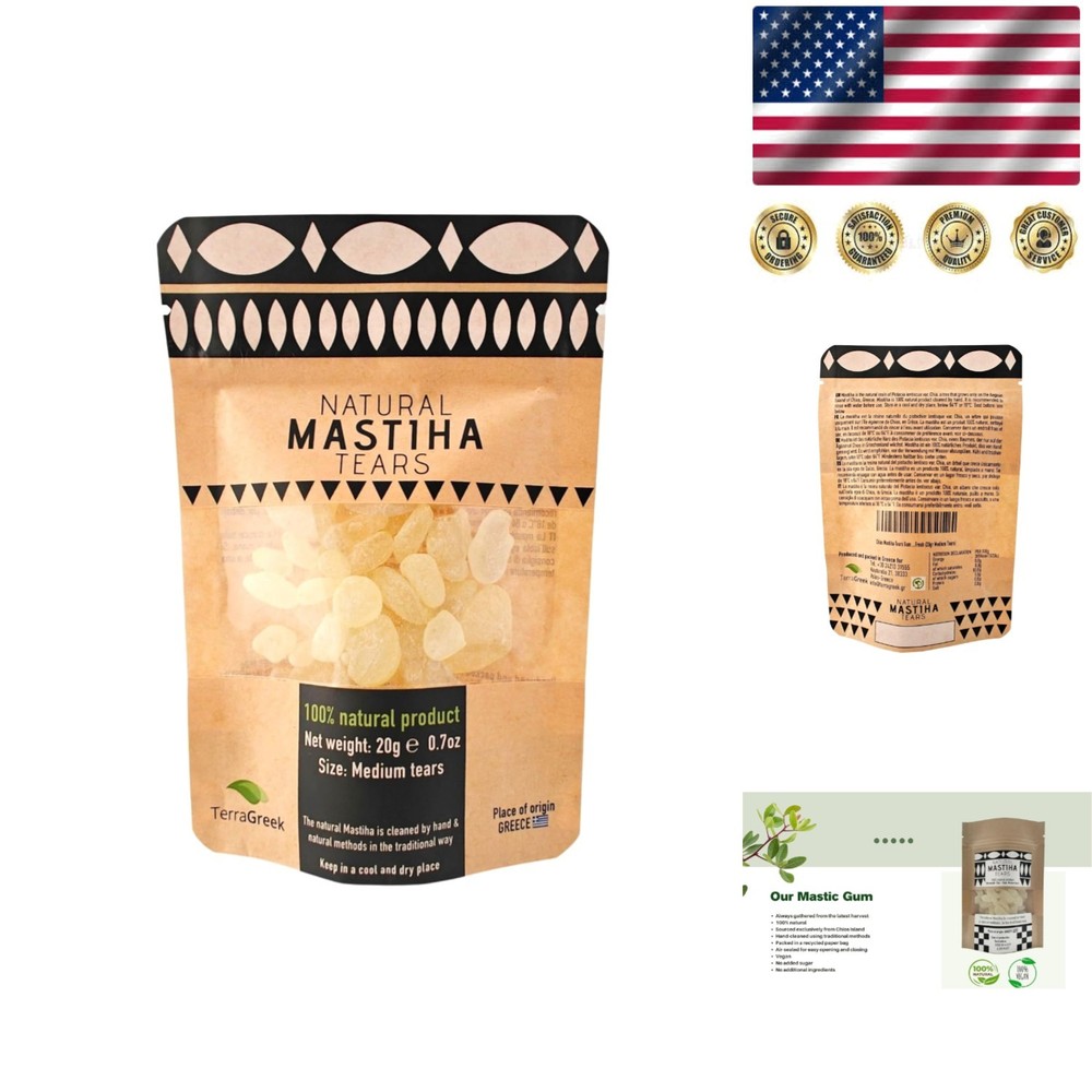 Greek Chios Mastiha 20g – Multi-Functional Natural Mastic for Cooking & Hygiene