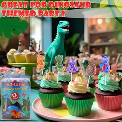 Dinosaur Lollipops 12pk- Candy For Party Favors – 12 COUNT